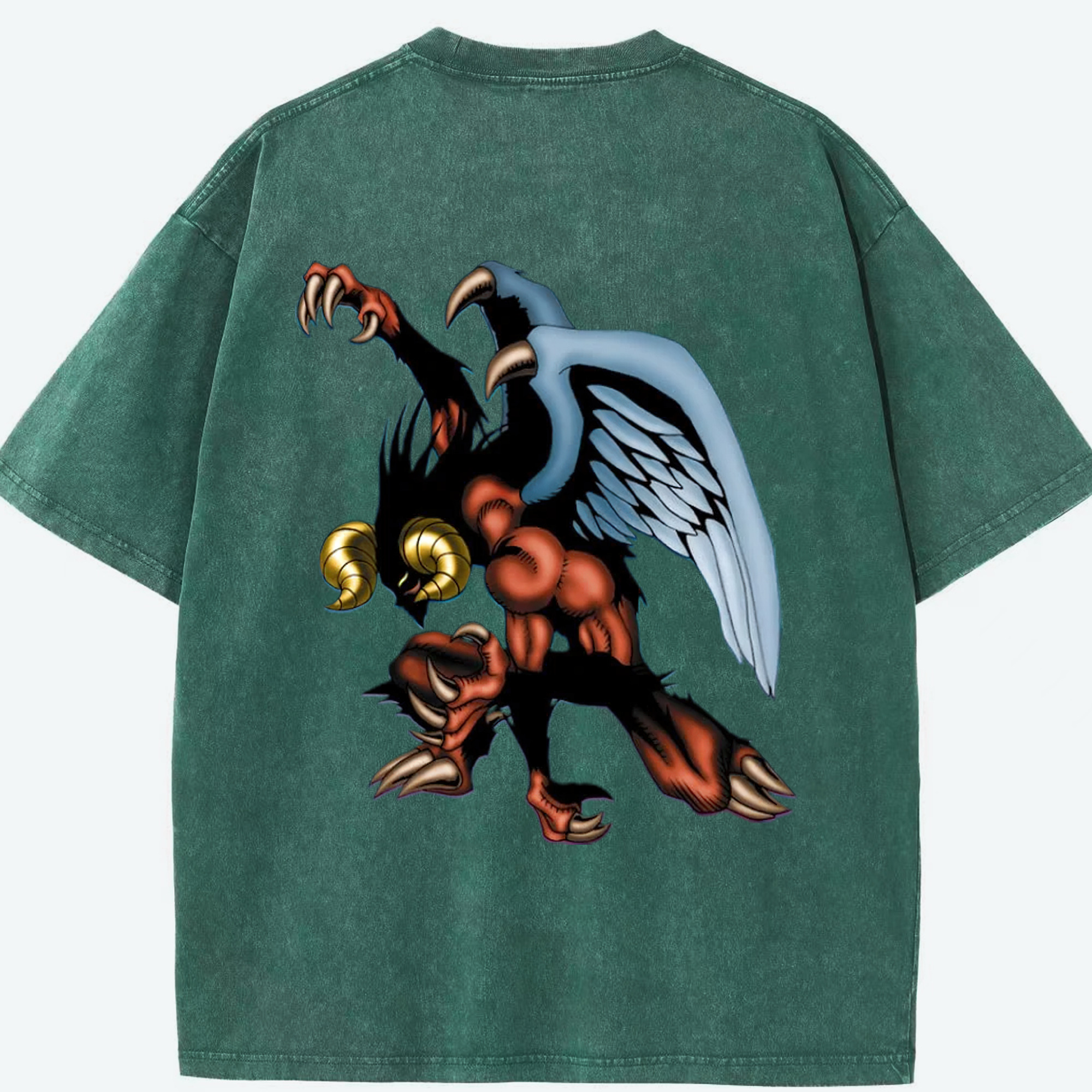 （画像用） 遊☆戯☆王 Yu-Gi-Oh! 綿100% ヴィンテージ風 半袖Tシャツ（背面プリント）